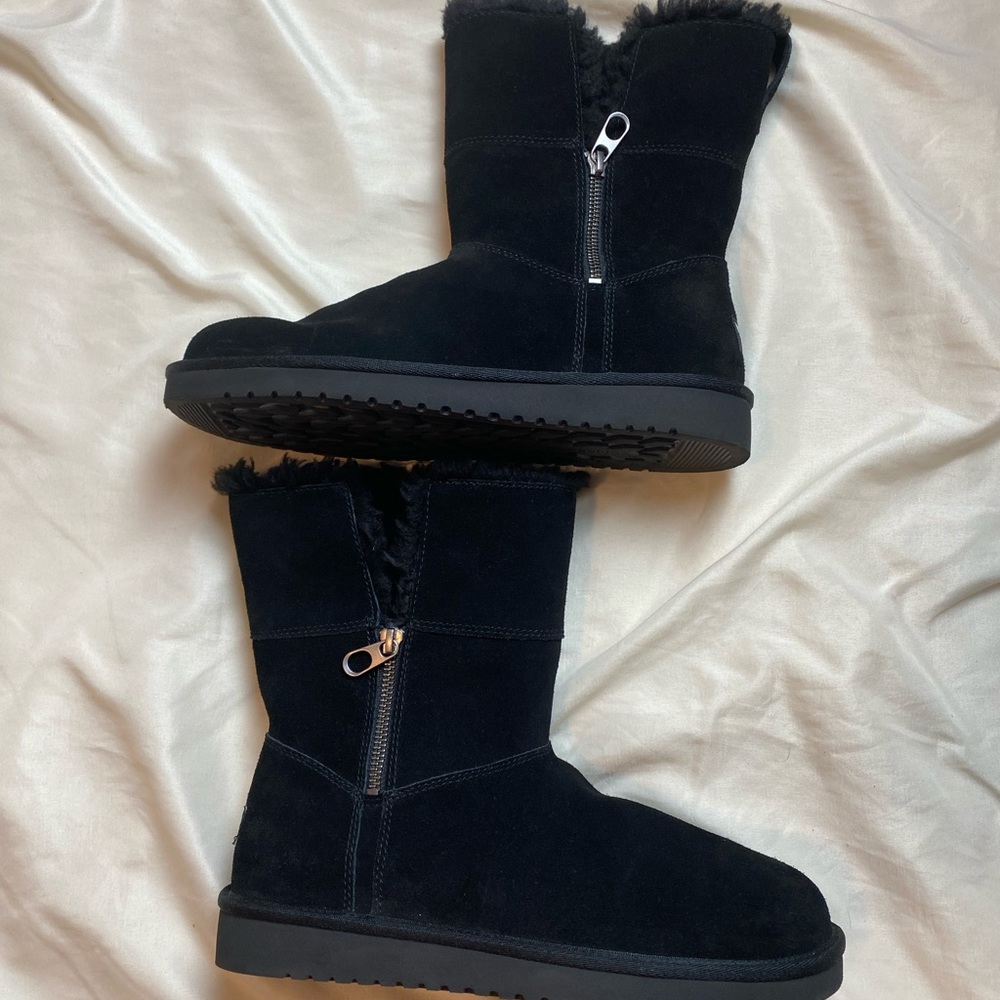 Black Koolaburra by UGG Aribel Women's Suede Winter Boots, Size 9